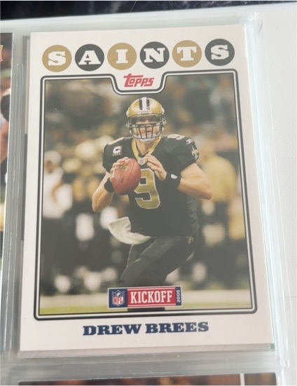 2008 Topps Kickoff #1 Drew Brees — front