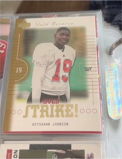 2000 Upper Deck Gold Reserve Gold Strike #GS7 Keyshawn Johnson — front