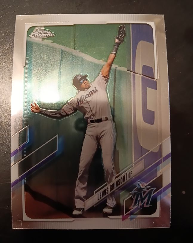 2021 Topps Chrome #42 Lewis Brinson — front