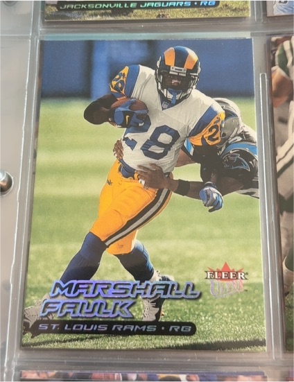 2000 Fleer Ultra #50 Marshall Faulk — front