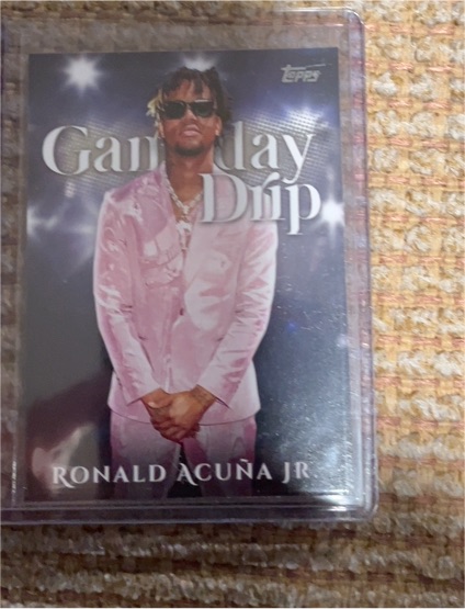 2025 Topps Series 1 Celebration Gameday Drip #GD-9 Ronald Acuna Jr — front