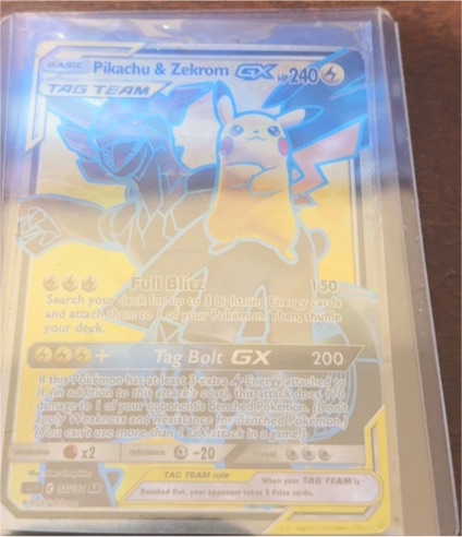 2019 Pokemon Tag Team #162 Pikachu & Zekrom GX — front