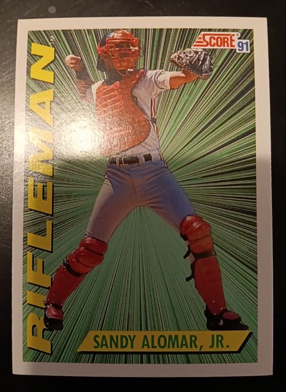 1991 Score #694 Sandy Alomar, Jr. Rifleman — front