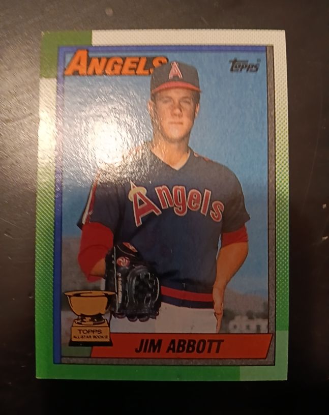 1990 Topps #675 Jim Abbott — front