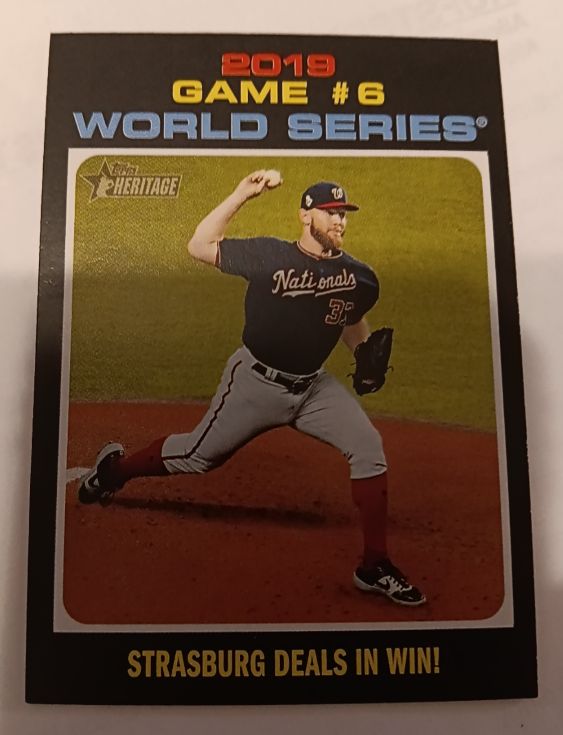 2020 Topps Heritage #332 Stephen Strasburg World Series — front