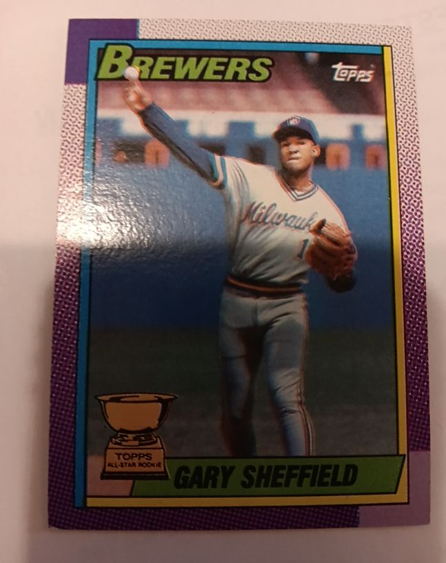 1990 Topps #718 Gary Sheffield Milwaukee Brewers — front