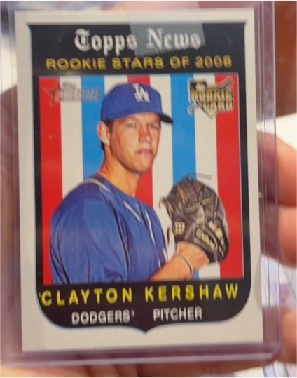 2008 Topps Heritage #595 Clayton Kershaw Rookie Stars of 2008 — front