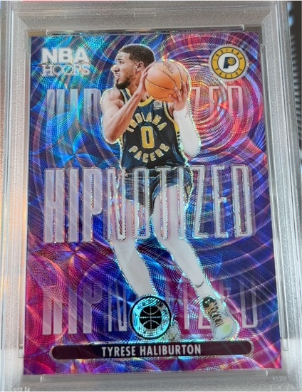 2023-24 Panini NBA Hoops Premium Stock #10 Tyrese Haliburton HIPnotized SSP — front