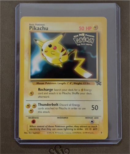1999 Pokémon #4 Pikachu Black Star Promo — front