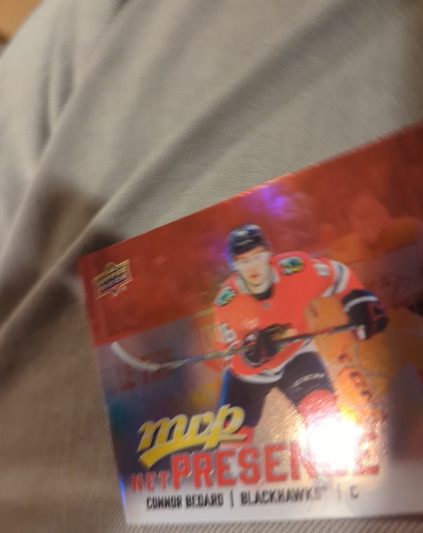 2025-26 Upper Deck MVP Net Presence Insert #NP-17 Connor Bedard — front