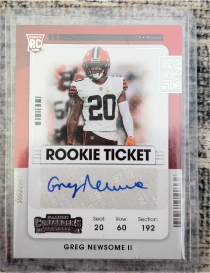 2021 Panini Contenders Rookie Ticket #CB Greg Newsome II — front