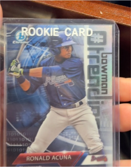 2018 Bowman Chrome Hashtag Trending #RA Ronald Acuna — front