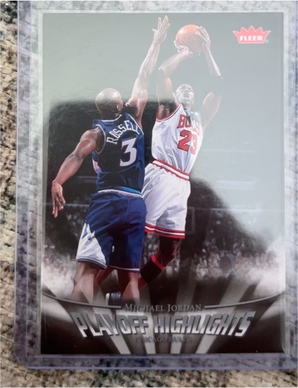 2007-08 Fleer #PH10 Michael Jordan Playoff Highlights — front
