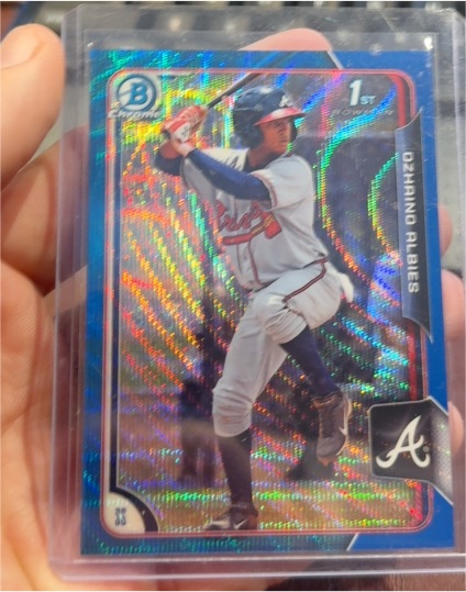 2018 Bowman Chrome #33 Ozhaino Albies — front
