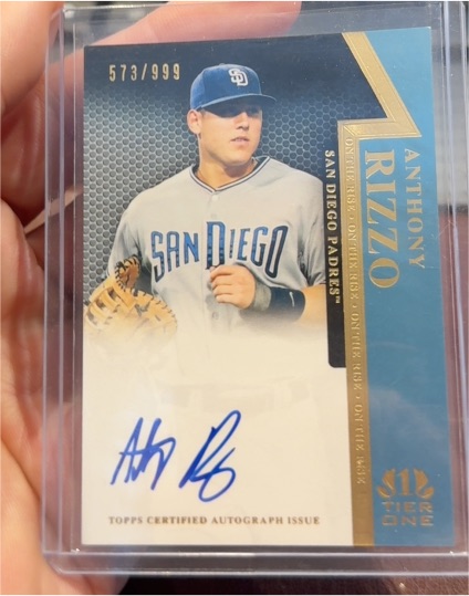 2011 Topps Tier One On the Rise Autograph #OR-AR Anthony Rizzo — front