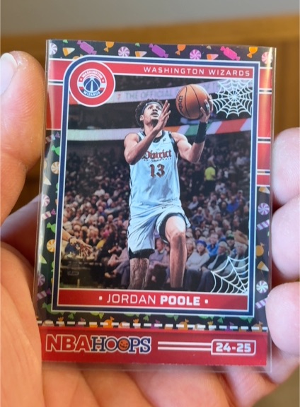 2024-25 Panini NBA Hoops Haunted Hoops #218 Jordan Poole — front