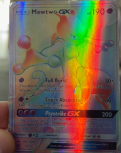 2017 Pokemon Sun & Moon Shining Legends #76 Mewtwo GX — front