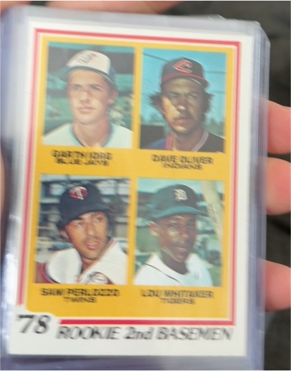 1978 Topps #704 Rookie 2nd Basemen Garth Iorg, Dave Oliver, Sam Perlozzo, Lou Whitaker — front