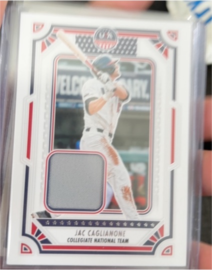 2024 Panini Stars and Stripes USA Baseball Jac Caglianone USA Materials — front
