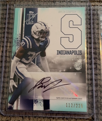 2024 Topps Signature Class #RCA-JSI Jaylin Simpson — front