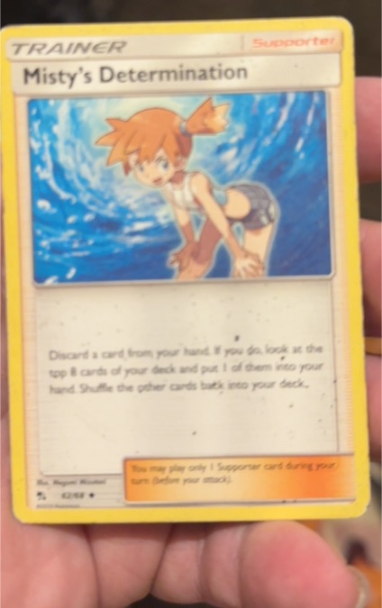 2019 Pokémon Hidden Fates #62 Misty's Determination — front