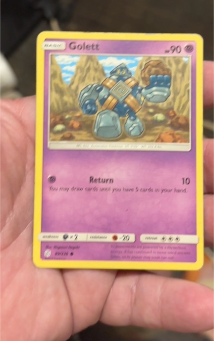 2019 Pokémon Sun & Moon Cosmic Eclipse #89 Golett — front