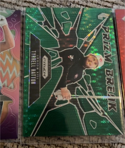 2025 Panini Prizm LIV Prizm Break Green Prizm #Tyrell Hatton — front