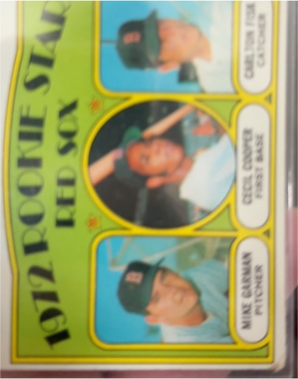 1972 Topps #79 Red Sox Rookie Stars Cecil Cooper / Carlton Fisk / Mike Garman — front
