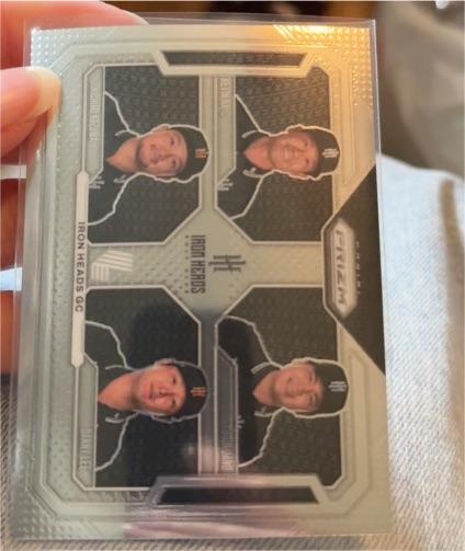 2024 Panini Prizm LIV Golf Silver Prizm #61 Kevin Na / Lee / Kozuma / Vincent Iron Heads GC — front