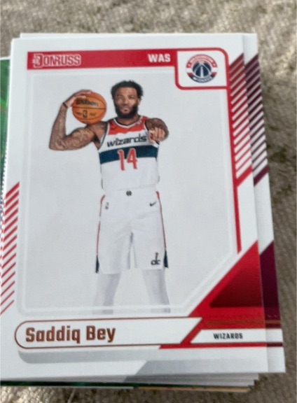 2024-25 Panini Donruss #13 Saddiq Bey Washington Wizards — front
