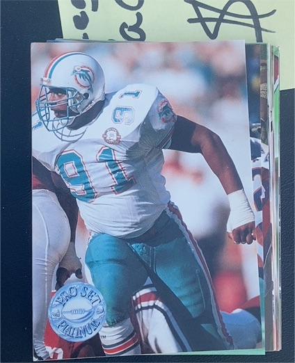 1991 Pro Set Platinum Football Card #91 Miami Dolphins — front