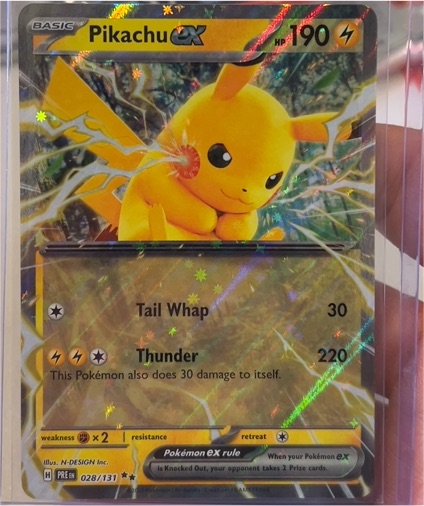 2016 Pokémon Sun & Moon Prismatic Evolutions #028 Pikachu ex — front