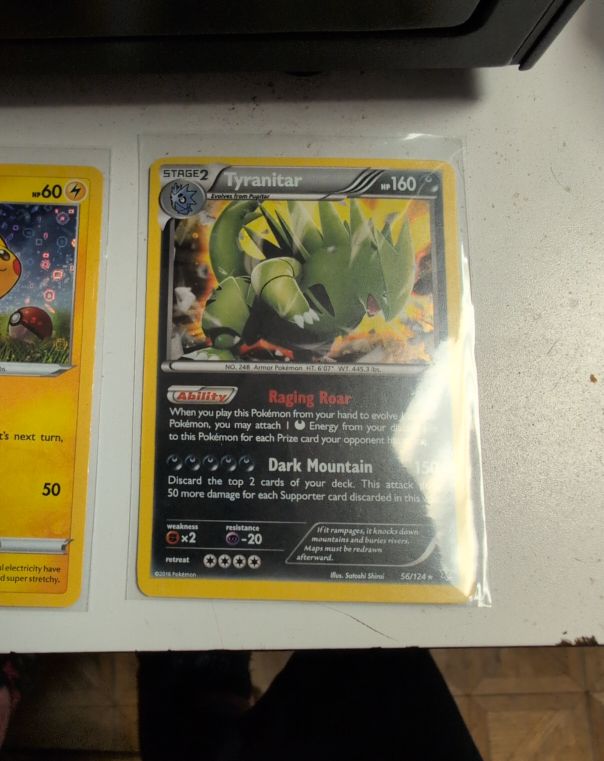 2016 Pokémon TCG Fates Collide #56 Tyranitar — front