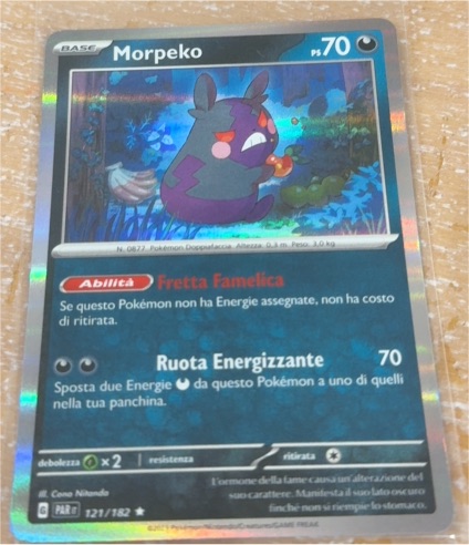 2023 Pokémon TCG Paradox Rift #121 Morpeko — front