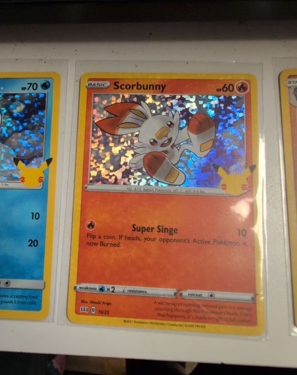2021 Pokémon McDonald's 25th Anniversary Promo #16 Scorbunny — front