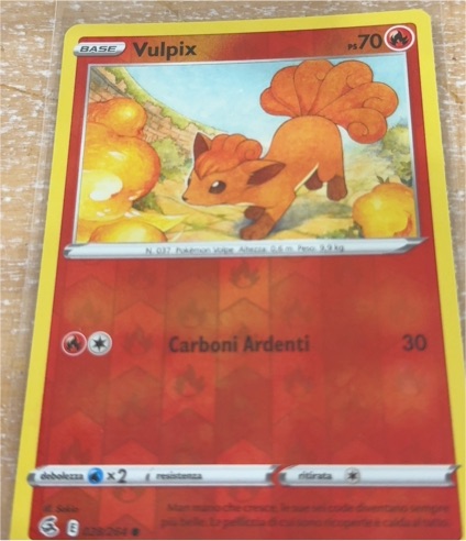 2021 Pokémon SWSH Fusion Strike #28 Vulpix — front