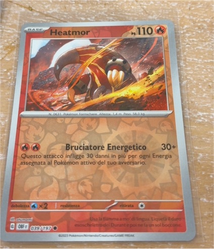 2023 Pokémon SV03: Obsidian Flames #039 Heatmor — front