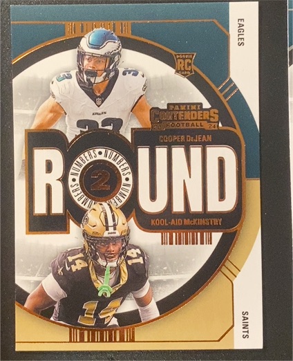 2024 Panini Contenders #11 Round Numbers Cooper DeJean & Kool-Aid McKinstry — front