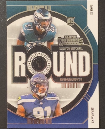 2024 Panini Contenders #24 Quinyon Mitchell / Byron Murphy II Round Numbers — front