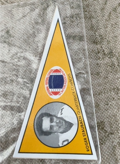 1979 NFLPA Pennant Stickers #Roger Staubach — front