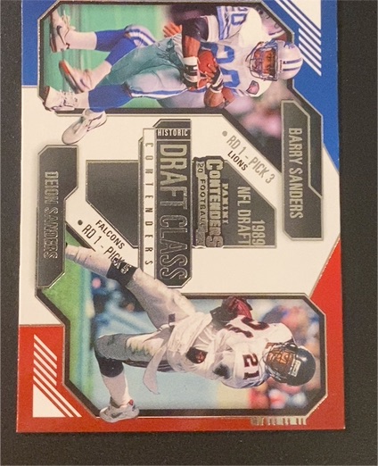 2024 Panini Contenders #11 Barry Sanders/Deion Sanders Historic Draft Class — front