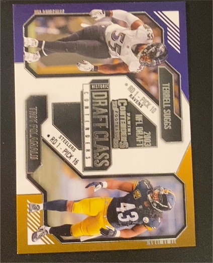 2024 Panini Contenders Historic Draft Class #10 Terrell Suggs Troy Polamalu — front
