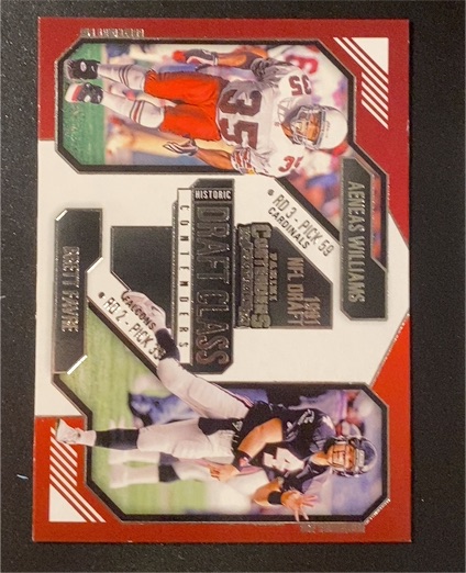 2024 Panini Contenders #13 Aeneas Williams / Brett Favre Historic Draft Class — front