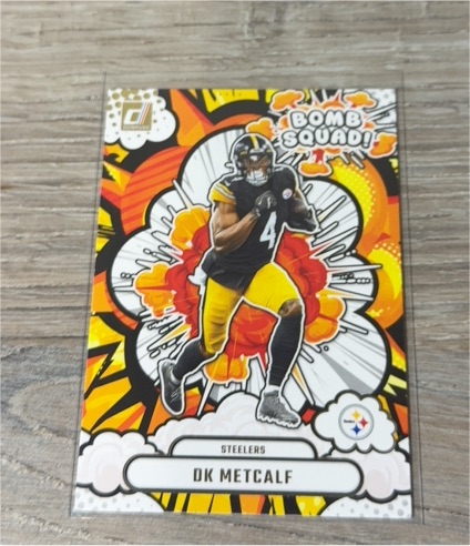 2025 Panini Donruss #BS-DMT DK Metcalf Bomb Squad Pittsburgh Steelers — front