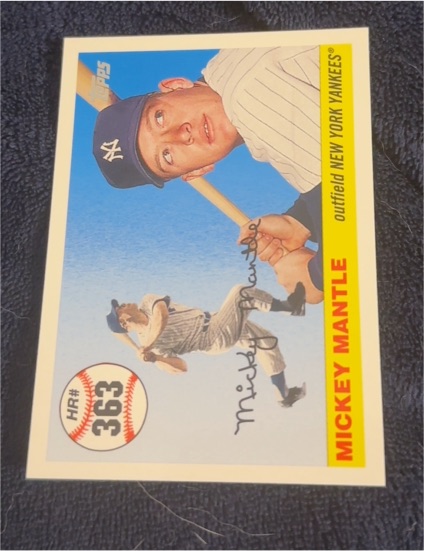 2007 Topps Baseball Mickey Mantle Home Run History #MHR363 Mickey Mantle — front