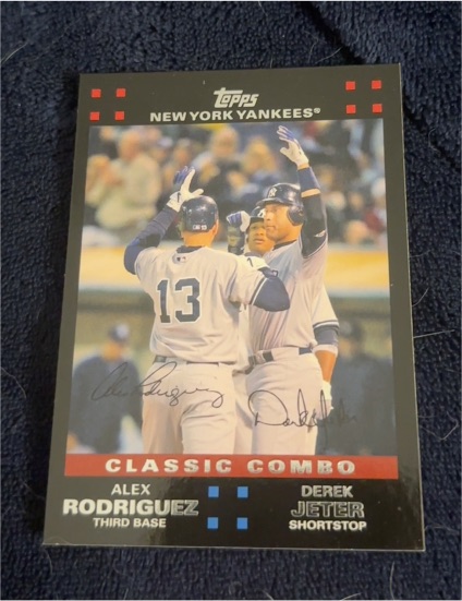 2007 Topps #657 Classic Combo Alex Rodriguez, Derek Jeter — front