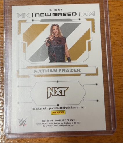 2023 Panini Donruss Elite WWE New Breed #NB-NFZ Nathan Frazer — front