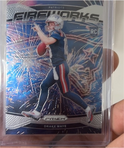 2024 Panini Prizm Fireworks #22 Drake Maye — front