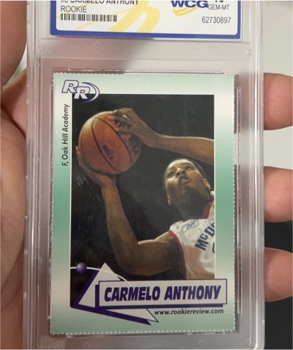 2002 Rookie Review #8 Carmelo Anthony — front