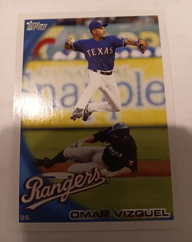 2010 Topps #143 Omar Vizquel Texas Rangers — front